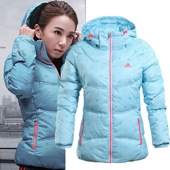 无帽运动羽绒服女