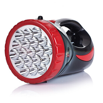 康铭led充电强光手提探照灯野炊救援手电筒大容量户外露营地灯家用远