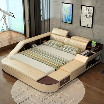 迪洛 真皮床 双人床 1.