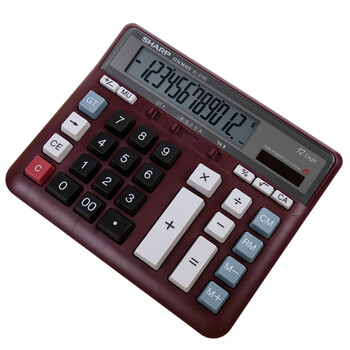 夏普（SHARP）EL-2135 商务办公 计算器  红色