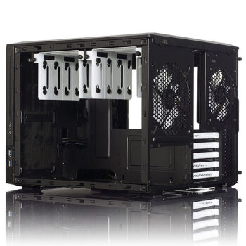 Fractal Design 分形工艺 Node 804 黑色 侧透机箱（MATX/双仓设计/自带三个120mm风扇/双USB3.0）