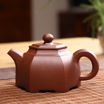 此时此刻 宜兴黄龙山紫砂壶茶壶小六方壶 老紫泥纯全手工泡茶器茶具