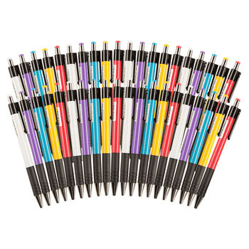 晨光(M&G)文具圆珠笔中油笔0.7mm子弹头软胶握手原子笔按动笔学生办公用品黑色40支/盒ABP88402