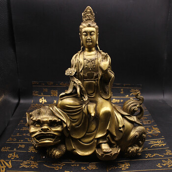 【宗教文化】兴国禅寺佛法加持  文殊菩萨摆件06拍卖已结束【宗教