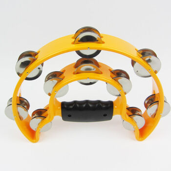 爱丽丝 双环铃鼓 花铃鼓 花鼓圈 手摇铃 ktv摇铃打击乐器手摇乐器