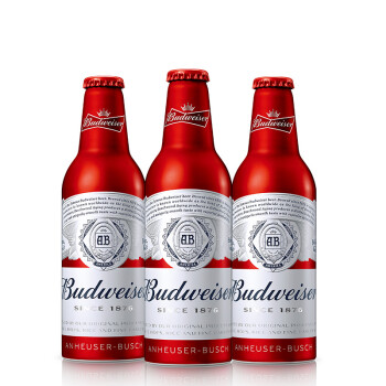 百威啤酒budweiser百威12瓶铝瓶装355ml