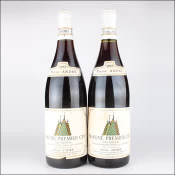拍卖已结束06【2瓶】1983年科尔登特级园干红葡萄酒corton拍卖已