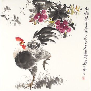 鲁青《金玉交辉》06拍卖已结束北京美术家新锐联盟专职画家  一级