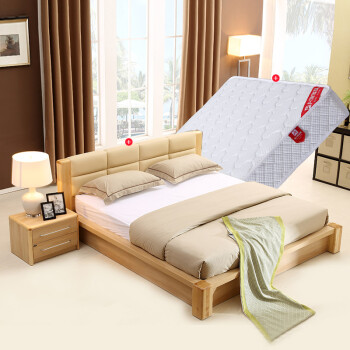 8米双人床简约软包皮床卧室家具 床 床垫1 框架床(1800mm2000mm)