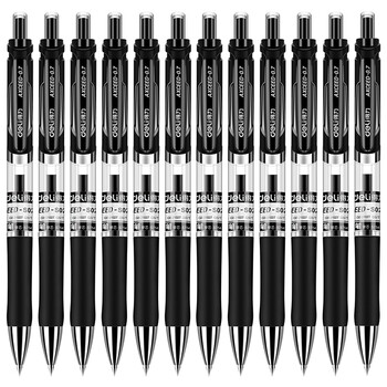 得力(deli)按动中性笔签字笔 0.7mm子弹头按动笔水笔 办公用品 黑色 12支/盒 P0S02 得力(deli)按动中性笔签字笔 0.7mm子弹头按动笔水笔 办公用品 黑色 12支/盒 P0S02