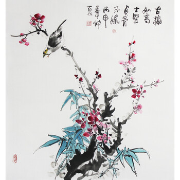 拍卖已结束06柳青《含丹披翠》 北京美术家新锐联盟专职画家拍卖已