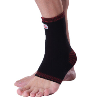 奥狮龙护脚踝 运动篮球保暖护脚套男女款健身防护护具 红黑色5022(1只装) L(适合鞋码42-44码)