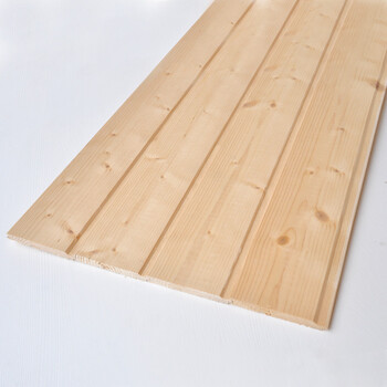 百强【不免漆】云杉吊顶隔墙实木扣板桑拿板护墙板实木板材 4000*95*