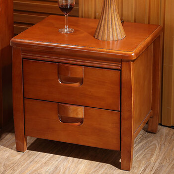 床头柜抽屉柜时尚床头收纳柜柜现代简约床头柜床边柜储物柜 海棠色