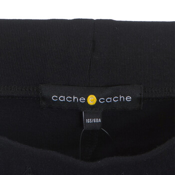 cachecache 欧美休闲运动带裙摆黑色打底裤女秋 9115021209 城市黑色209 L