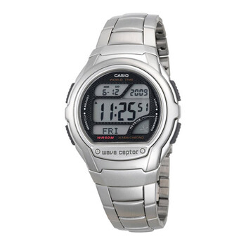 美国直邮 卡西欧 casio 原子数字手表 银色 数字手表 wv59da-1avwt
