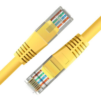 和宏（D&S）DNS4101 超五类网线1米 黄色 机制标准高速超五类网络跳线