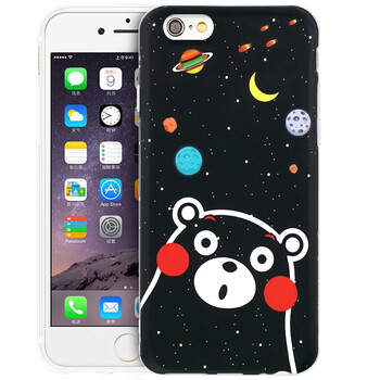 壳磨砂手机套卡通全包防摔保护壳适用iphone6/6splus 星空熊本熊-5