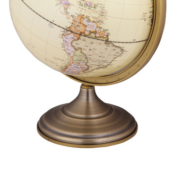 得力(deli)Ф32cm双面刻度仿古世界地球仪 历史质感礼品商务礼品办公居家摆设教师礼物礼品 黄色