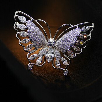 兴峰 蝴蝶型胸花披肩扣女丝巾扣装饰别针