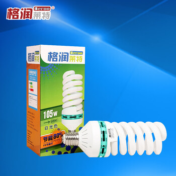 
                                        格润莱特 螺旋105W节能灯 E40螺口灯头 白光三基色高亮 仓库工程用大瓦数省电节能灯泡                