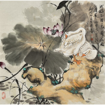 画家 魏钦《和平新春》06拍卖已结束中国书画家协会会员 马景新《花