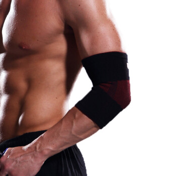 奥狮龙护手肘运动篮球保暖护臂护肘男女款健身防护护具 红黑色5021(1只装) L(肘围31.8-37.5cm