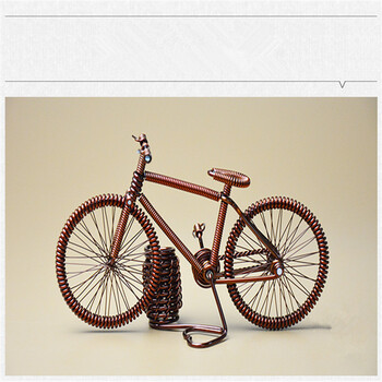 手工自行车手编单车仿铜线漆包线 手工铝线单车工艺品摆件