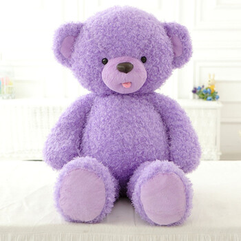 爱心熊毛绒玩具 抱抱熊布娃娃公仔 生日礼物送女生 紫色普通款 120cm
