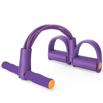 杜威克 脚蹬拉力器弹力带绳卷腹仰卧起坐辅助器拉伸普拉提 紫色 杜威克 脚蹬拉力器弹力带绳卷腹仰卧起坐辅助器拉伸普拉提 紫色