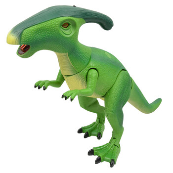 海阳之星 无线遥控电动仿真恐龙模型玩具 副栉龙行走发声摇头 绿色