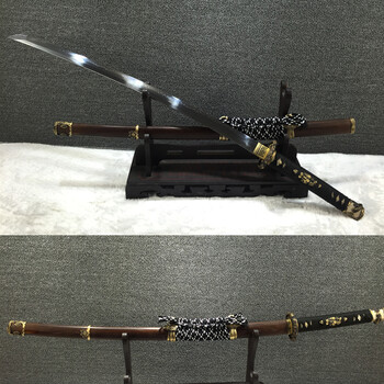 龙泉曾氏剑铺龙泉日本打刀太刀肋差村正妖刀未开刃 一体宽柄手工研磨