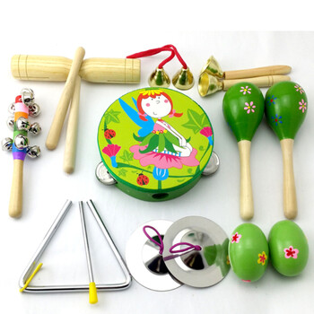 哈乐猫奥尔夫儿童打击乐器套装组合婴幼儿早教教具音乐器材摇铃幼儿园