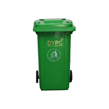 50升/100升/120升/240升上海分类垃圾桶干垃圾湿垃圾干湿分离户外大号带轮有害可回收干湿分类 加厚军绿色1个