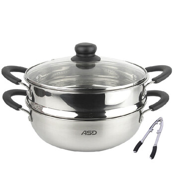 
                                        爱仕达ASD不锈钢复底单层蒸锅火锅 电磁炉通用烹饪锅具QJ1526 26cm                
