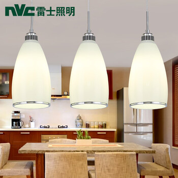 
                                        雷士照明LED吊灯餐厅灯吊线灯三头单头灯具 现代简约创意 配LED3W黄光球泡3只                