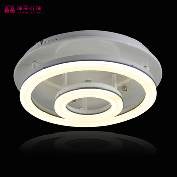 灿丽LED吸顶灯客厅灯餐厅灯卧室灯现代简约灯具圆形高端大气创意时尚灯饰 10头直径80cm带遥控
