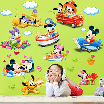 飞彩迪士尼墙贴纸 儿童房装饰卧室幼儿园教室布置贴画纸 米奇乐园 迪士尼正品 米奇乐园 大号