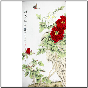 山东美协会员工笔画家周芸《蝶恋花富贵》