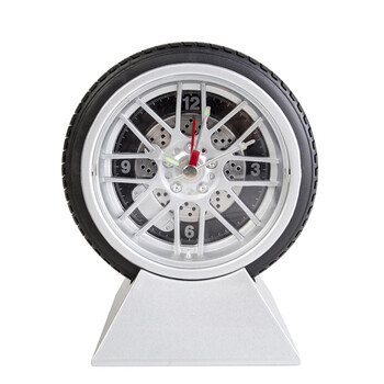 闹钟简约时尚欧式学生卧室个性车内摆件六一儿童节礼物 梯形底座黑框