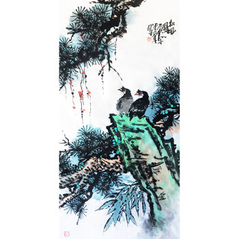 已结束06常润笔 《富水长流》 水墨山水画作品拍卖已结束06谢军