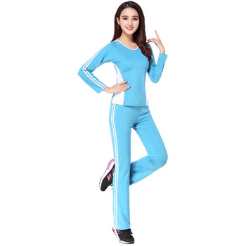 sigetu广场舞服装套装女健身操长袖长裤舞蹈服两件套 a款 4xl