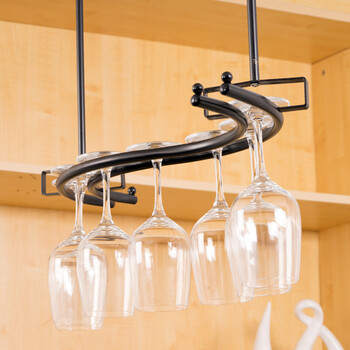 红酒杯架悬挂 壁挂红酒架 倒挂高脚杯架 吧台吊杯架伸缩酒杯吊架 s形