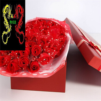 熙水玉龙玫瑰香皂花束 红色