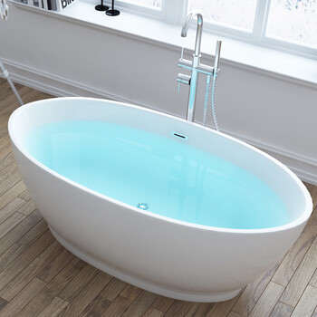 艾吉诺 浴缸 独立式浴盆亚克力 泡澡盆艺术缸保温儿童老人1.4米1.