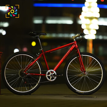 icolour山地车自行车21/24/27速男女变速双碟刹26寸学生高碳钢城市