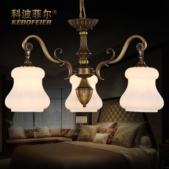 科波菲尔 欧式全铜灯 铜灯 餐厅卧室吊灯 MD9039-3 led3W暖白光