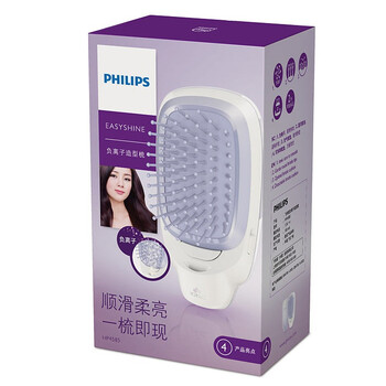 
                                        飞利浦(PHILIPS) 负离子造型梳 呵护头发 防静电 发梳 个性潮流新款 HP4585                
