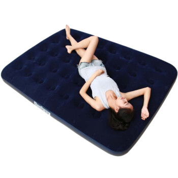 充气床垫 空气床户外休闲充气床 透气植绒床垫加厚 203X152X22(cm)  送踩泵