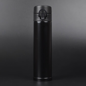 创意情侣保温杯 男用女不锈钢水旅行壶车载便携水杯子380ml 黑色380ml